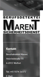 Mobile Screenshot of berufsdetektei-marent-og.at